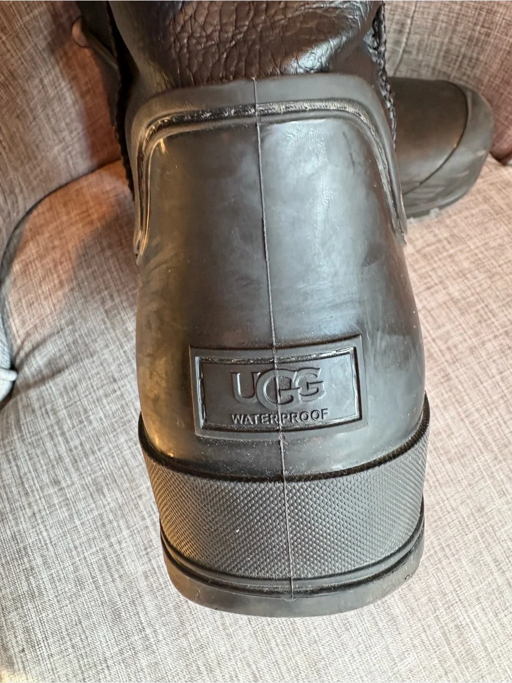 Women’s UGG Black Waterproof Winter Pull-On Boots with Toggle Lace SZ. 8